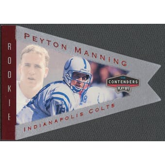 1998 Playoff Contenders #42 Peyton Manning Pennants Red Rookie