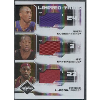 2009/10 Limited #1 Kobe Bryant, Dwyane Wade, & LeBron James Trios Jersey #28/49