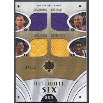 2008/09 Ultimate Collection #USLSHO Kobe Bryant Jerry West Cooper Odom Magic Johnson Farmar Jersey #34/35
