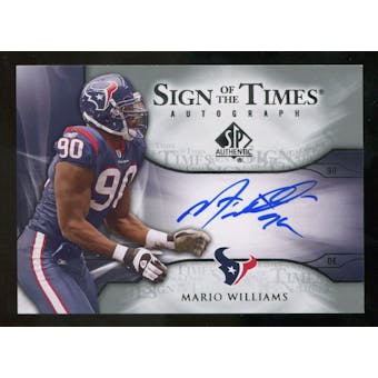 2009 Upper Deck SP Authentic Sign of the Times #STMW Mario Williams Autograph