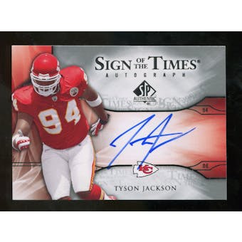 2009 Upper Deck SP Authentic Sign of the Times #STTJ Tyson Jackson Autograph