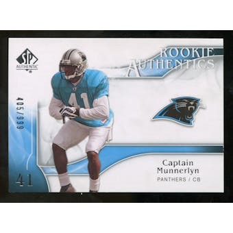 2009 Upper Deck SP Authentic #216 Captain Munnerlyn RC /999