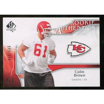 2009 Upper Deck SP Authentic #258 Colin Brown RC /999