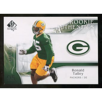 2009 Upper Deck SP Authentic #289 Ronald Talley RC /999