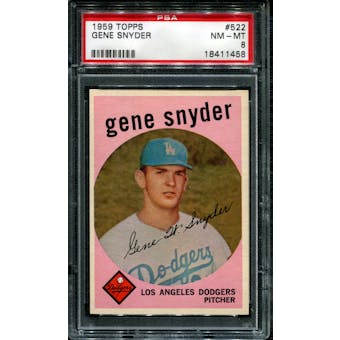 1959 Topps Baseball #522 Gene Snyder PSA 8 (NM-MT) *1458