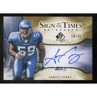 2009 Upper Deck SP Authentic Sign of the Times Gold #STAC Aaron Curry Autograph /25