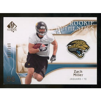 2009 Upper Deck SP Authentic Bronze #255 Zach Miller /150