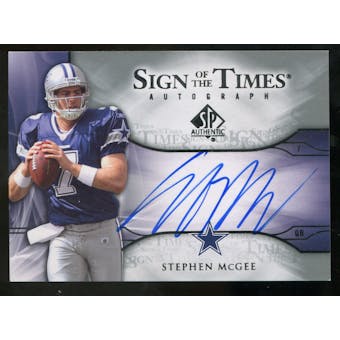 2009 Upper Deck SP Authentic Sign of the Times #STSM Stephen McGee Autograph