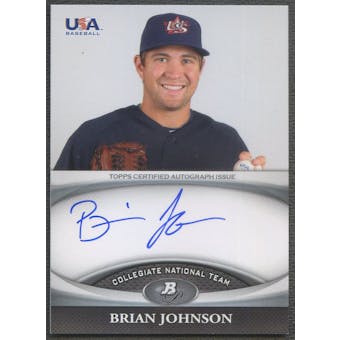 2011 Bowman Platinum #USABJ Brian Johnson USA Rookie Auto