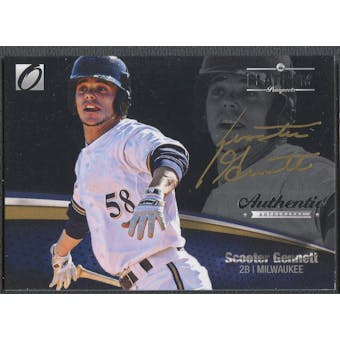 2012 Onyx Platinum Prospects #PPA6 Scooter Gennett Gold Ink Rookie Auto #01/30