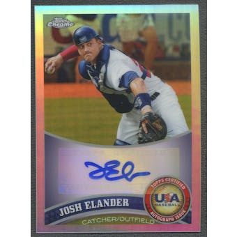 2011 Topps Chrome USA Baseball #USABB3 Josh Elander Rookie Refractor Auto #189/199
