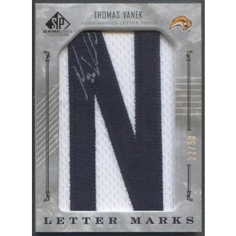 2006/07 SP Game Used #LMVA Thomas Vanek Letter Marks "N" Patch Auto #22/50