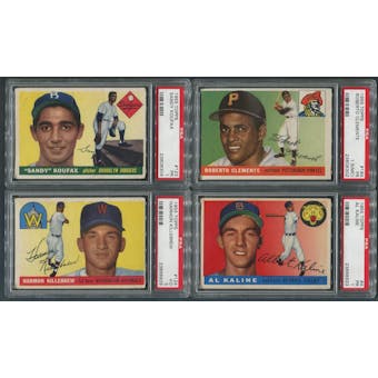 1955 Topps Baseball Complete Set (G-VG) With 21 Graded PSA Cards
