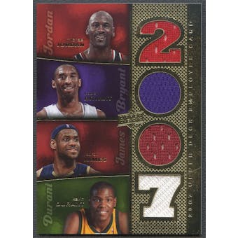 2007 Upper Deck #MJKBLJKD Michael Jordan Kobe Bryant LeBron James Kevin Durant Employee Quad Jersey