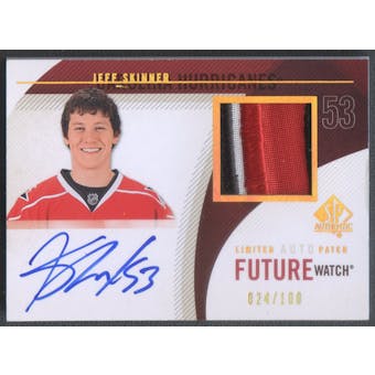 2010/11 SP Authentic #295 Jeff Skinner Limited Rookie Auto Patch #024/100