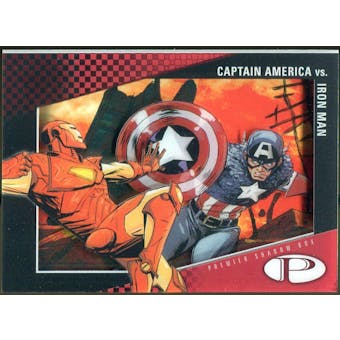 2012 Upper Deck Marvel Premier Shadowbox #S4 Captain America/Iron Man D