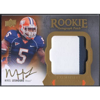 2011 Exquisite Collection #135 Mikel Leshoure Rookie Patch Auto #112/135