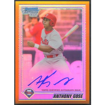 2010 Bowman Chrome Prospects #BCP104 Anthony Gose Gold Refractor Rookie Auto #15/50