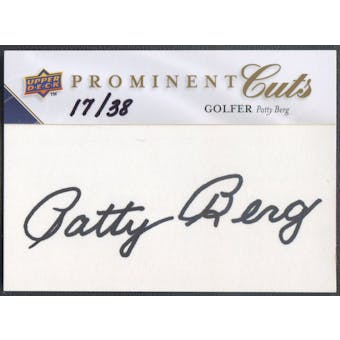 2009 Upper Deck Prominent Cuts #PCPB Patty Berg Cut Signatures Auto #17/38