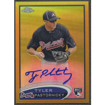 2012 Topps Chrome #183 Tyler Pastornicky Gold Refractor Rookie Auto #23/50