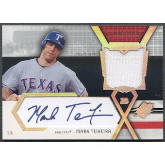 2004 SPx #MT Mark Teixeira Swatch Supremacy Signatures Young Stars Jersey Auto #630/999