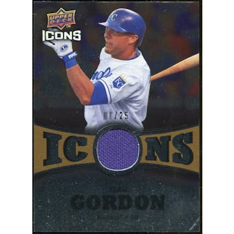 2009 Upper Deck Icons Icons Jerseys Gold #AG Alex Gordon /25