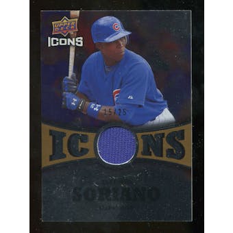 2009 Upper Deck Icons Icons Jerseys Gold #AS Alfonso Soriano /25