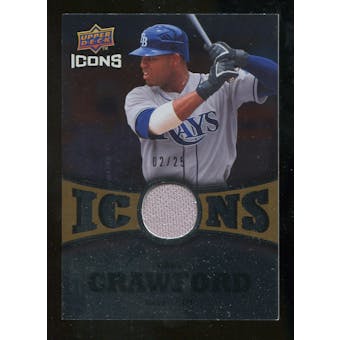 2009 Upper Deck Icons Icons Jerseys Gold #CR Carl Crawford /25