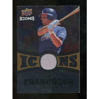 2009 Upper Deck Icons Icons Jerseys Gold #JF Jeff Francoeur /25