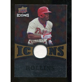 2009 Upper Deck Icons Icons Jerseys Gold #JR Jimmy Rollins /25