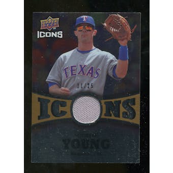 2009 Upper Deck Icons Icons Jerseys Gold #MY Michael Young /25