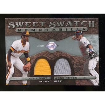 2009 Upper Deck Sweet Spot Swatches Dual #SR Ozzie Smith Jose Reyes