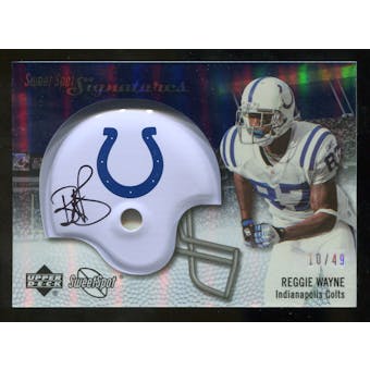 2007 Upper Deck Sweet Spot Signatures Silver #RW2 Reggie Wayne /49