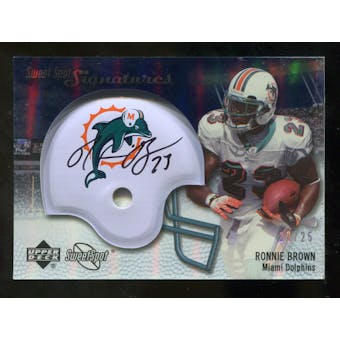 2007 Upper Deck Sweet Spot Signatures Silver #BR2 Ronnie Brown /25