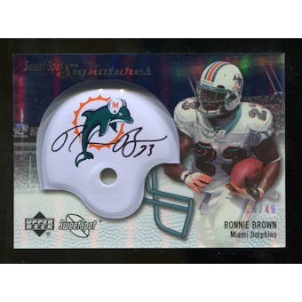 2007 Upper Deck Sweet Spot Signatures Silver #BR2 Ronnie Brown /49
