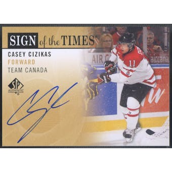 2012/13 SP Authentic #SOTCC Casey Cizikas Sign of the Times Team Canada Auto