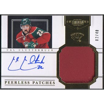 2011/12 Dominion #47 Cal Clutterbuck Peerless Patch Auto #02/40