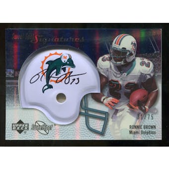 2007 Upper Deck Sweet Spot Signatures Silver #BR Ronnie Brown /75