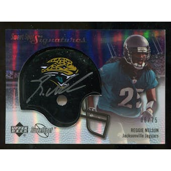 2007 Upper Deck Sweet Spot Signatures Silver #RN Reggie Nelson /75