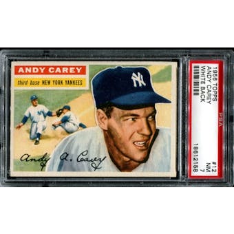 1956 Topps Baseball #12 Andy Carey PSA 7 (NM) *2158