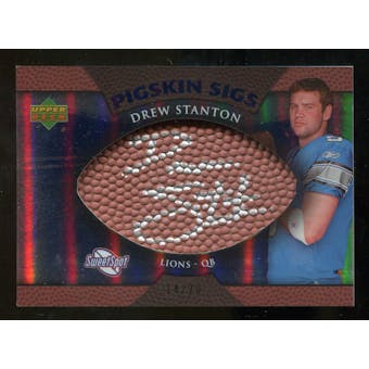 2007 Upper Deck Sweet Spot Pigskin Signatures Blue #DS Drew Stanton /20