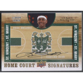2011/12 SP Authentic #HCLJ LeBron James Home Court Signatures Auto