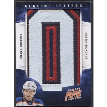 2012/13 Panini Prime #40 Shawn Horcoff Genuine Letters "O" Patch #2/7
