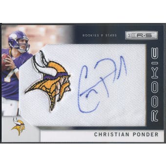 2011 Rookies and Stars #280 Christian Ponder Rookie Patch Auto #221/299