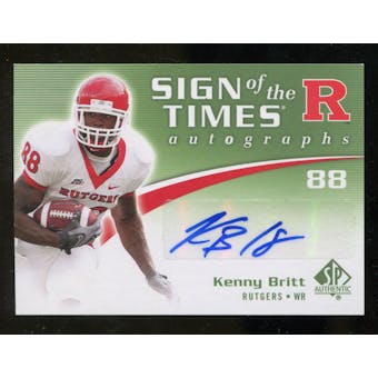 2010 Upper Deck SP Authentic Sign of the Times #KB Kenny Britt Autograph