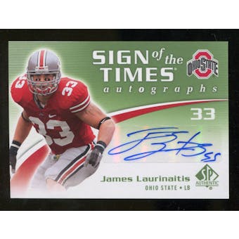 2010 Upper Deck SP Authentic Sign of the Times #JL James Laurinaitis Autograph