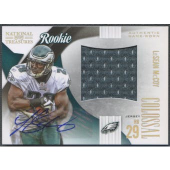 2009 Playoff National Treasures #3 LeSean McCoy Rookie Colossal Jersey Auto #04/50
