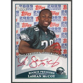 2009 Topps Rookie Premiere #LM LeSean McCoy Red Ink Rookie Auto