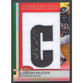 2009 Finest #121 LeSean McCoy Rookie Refractor Patch Letter "c" Auto #04/10