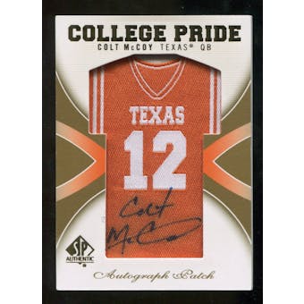 2010 Upper Deck SP Authentic College Pride Patch Autographs #CM Colt McCoy Autograph